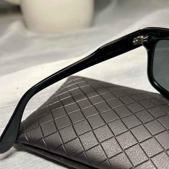 Derek  Lam Classic Black Square Sunglasses - Dark Smoke Lenses - Picture 3 of 4